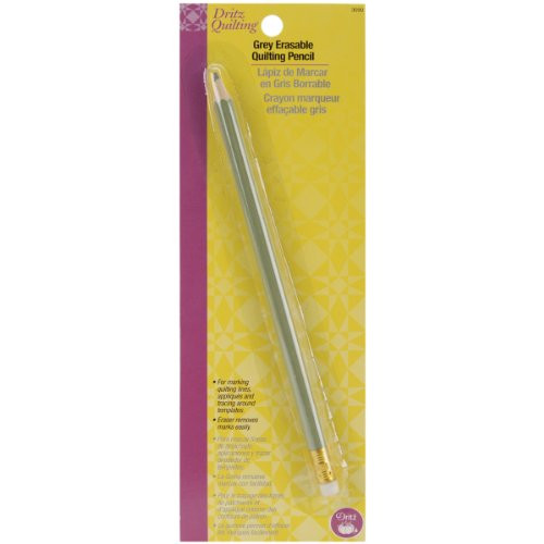 Dritz Quilting 3090 Clean Erase Pencil, Light Grey with Eraser