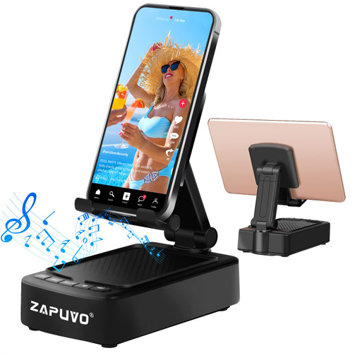 ZAPUVO Cell Phone Stand with Wireless Bluetooth Speaker for Dad Gifts Fathers Day from Daughter Son Kids Wife, Anniversary Birthday Gifts Ideas for Husband Him, Boyfriend Graduation Gift Cool Gadget ZAPUVO Cell Phone Stand with Wireless Bluetooth Speaker for Dad Gifts Fathers Day from Daughter Son Kids Wife, Anniversary Birthday Gifts Ideas for Husband Him, Boyfriend Graduation Gift Cool Gadget