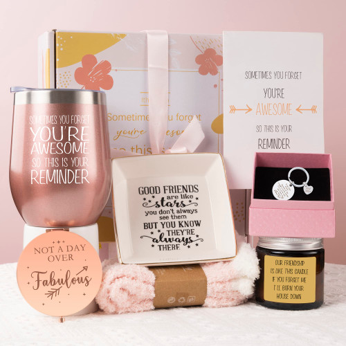 Best Friend Birthday Gifts for Women, Funny BFF Birthday Gifts for Friends Female, Unique Going Away/Long Distance Friendship Gift Basket for Friend Bestie Girl Soul Sister in Christmas/Xmas, New year Best Friend Birthday Gifts for Women, Funny BFF Birthday Gifts for Friends Female, Unique Going Away/Long Distance Friendship Gift Basket for Friend Bestie Girl Soul Sister in Christmas/Xmas, New year