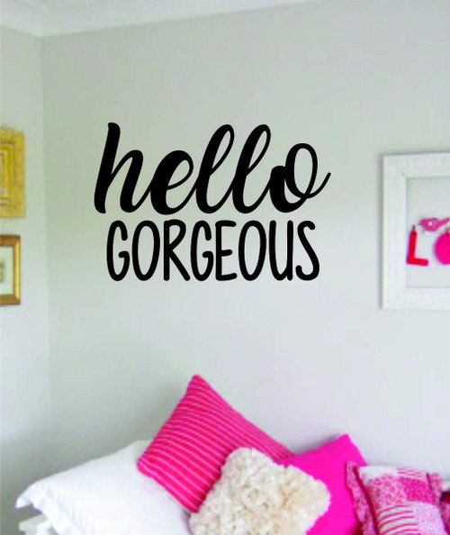 Hello Gorgeous Wall Decal Sticker Vinyl Art Bedroom Living Room Decor Decoration Teen Girls Beauty Salon Women Ladies Female Beautiful Brows Lashes Make Up Guru Lipstick Sexy MUA Guru Artist Hello Gorgeous Wall Decal Sticker Vinyl Art Bedroom Living Room Decor Decoration Teen Girls Beauty Salon Women Ladies Female Beautiful Brows Lashes Make Up Guru Lipstick Sexy MUA Guru Artist