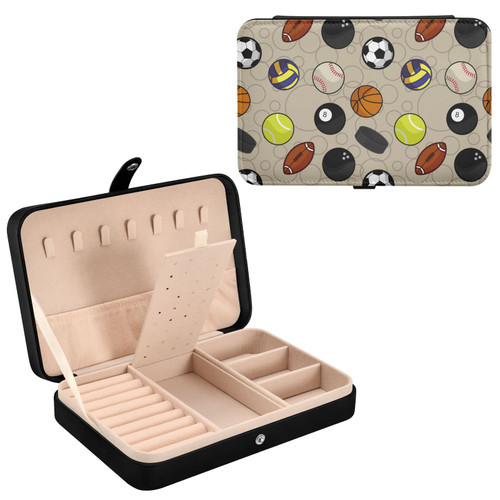 Emelivor Color Sport Pattern Travel Jewelry Case PU Leather Portable Jewelry Box Travel Jewelry Organizer Small Jewelry Box for Ring Earring Necklace Bracelet Gifts Display Box Holder for Women Girls Emelivor Color Sport Pattern Travel Jewelry Case PU Leather Portable Jewelry Box Travel Jewelry Organizer Small Jewelry Box for Ring Earring Necklace Bracelet Gifts Display Box Holder for Women Girls
