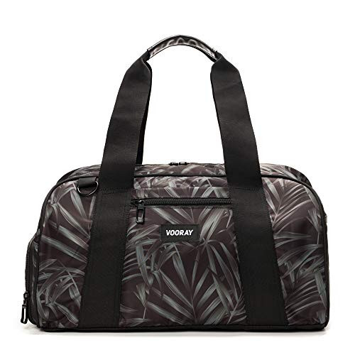 Vooray Burner 16" Compact Gym Bag with Shoe Pocket (Tropical Foliage)