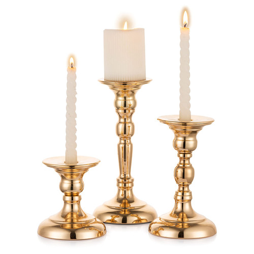Sziqiqi Gold Candle Holders for Pillar Candles Candlestick Holders Set of 3 Taper Candle Holder for Coffee Table Decor Wedding Decorations Centerpiece Sziqiqi Gold Candle Holders for Pillar Candles Candlestick Holders Set of 3 Taper Candle Holder for Coffee Table Decor Wedding Decorations Centerpiece