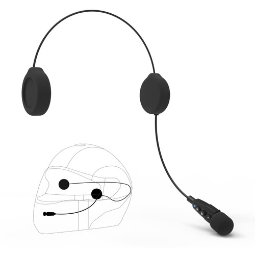 EJEAS E1+ Bluetooth Motorcycle Helmet Headset, Bluetooth Headset for Helmet, CVC Noise Reduction, 3D Sound, Connect 2 Bluetooth Devices, 360 mA Battery, Bluetooth 5.1