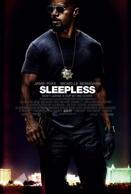 Movie Poster SLEEPLESS 2 Sided ORIGINAL 27x40 JAMIE FOXX MICHELLE MONAGHAN