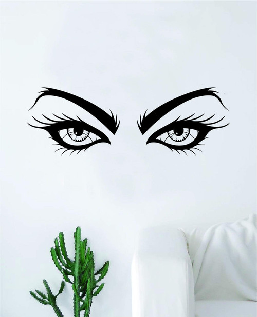 Boop Decals Girl Eyes V4 Wall Decal Sticker Vinyl Art Bedroom Living Room Decor Decoration Teen Quote Inspirational Boy Girl Motivational Beautiful Eyeliner Make Up Beauty Women Lashes Brows Cute