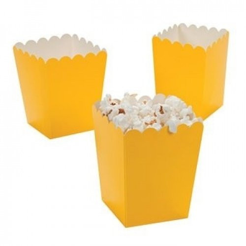 Mini Popcorn Boxes - Yellow - Teacher Resources & Birthday Supplies by Oriental Trading Company