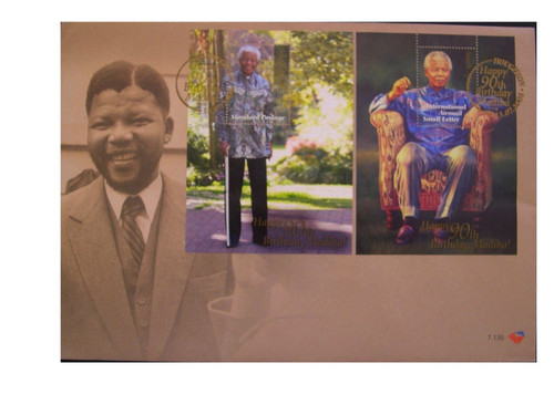 South African Issued Nelson Mandela 90th Birthday Commemorative First Day Cover