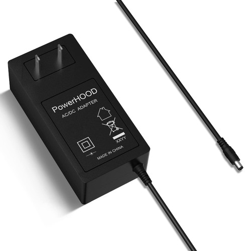 PowerHOOD AC/DC Adapter Compatible with Focusrite Clarett 2Pre Thunderbolt Audio Interface ; for August SE55 SE55B Bluetooth Stereo Clock Radio Speaker System Power Supply Cord Charger Mains PSU