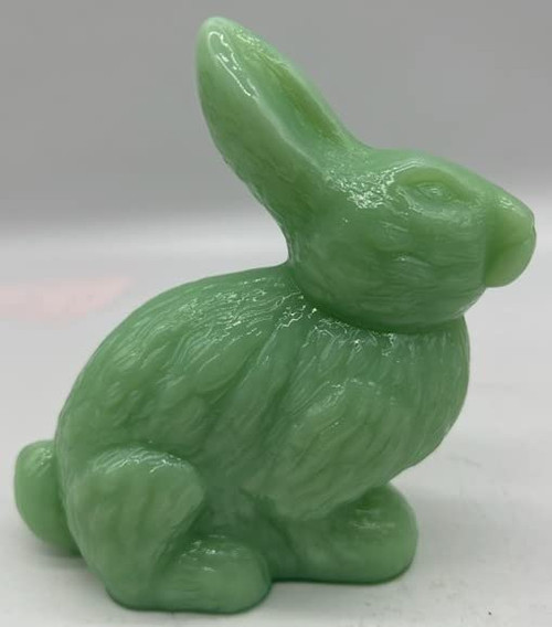 Solid Glass Bunny Figurine - Mosser USA (Jade)
