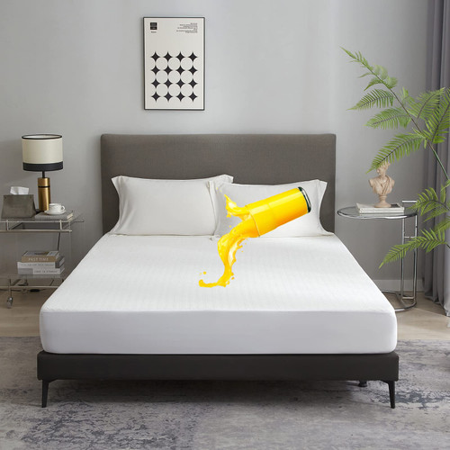 VClife Bamboo Mattress Protector King Size Fitted Mattress Pad Cover, Cooling Breathable 3D Air Fabric King Bed Mattress Protector, Waterproof Skin-Friendly Mattress Cover Fitted 8"-21" Deep Pocket VClife Bamboo Mattress Protector King Size Fitted Mattress Pad Cover, Cooling Breathable 3D Air Fabric King Bed Mattress Protector, Waterproof Skin-Friendly Mattress Cover Fitted 8"-21" Deep Pocket