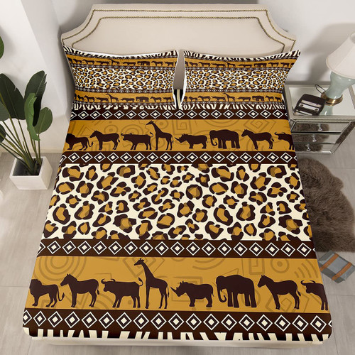 Erosebridal Leopard Cheetah Print Bed Sheets,African Safari Animal Fitted Sheet Full Size,Zebra Skin Pattern Bedding Cow Lion Tiger Bed Cover,Horse Elephant Giraffe Sheets,Tribal Aztec Bedroom Decor Erosebridal Leopard Cheetah Print Bed Sheets,African Safari Animal Fitted Sheet Full Size,Zebra Skin Pattern Bedding Cow Lion Tiger Bed Cover,Horse Elephant Giraffe Sheets,Tribal Aztec Bedroom Decor