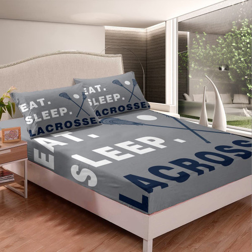 Lacrosse Bed Sheet Set Boys Gilrs Ball Sports Theme Fitted Sheet Deep Pocket Full Size for Kids Adults Ultra Soft Lacrosse Player Games Bedding Set Gray Bed Cover Room Decor Bed Set Lacrosse Bed Sheet Set Boys Gilrs Ball Sports Theme Fitted Sheet Deep Pocket Full Size for Kids Adults Ultra Soft Lacrosse Player Games Bedding Set Gray Bed Cover Room Decor Bed Set