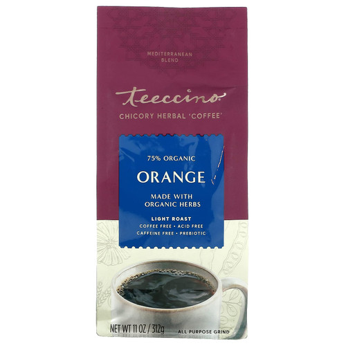 TEECCINO Organic Orange Chicory Herbal Coffee, 11 OZ