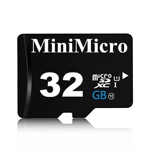 MiniMicro 32GB Class 10 Micro SDXC Memory Card with SD Adapter (32GB)