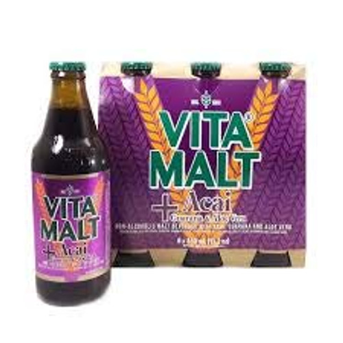 Vitamalt Plus Acai Non-Alcoholic Malt Beverage 11.2oz 6 bottles