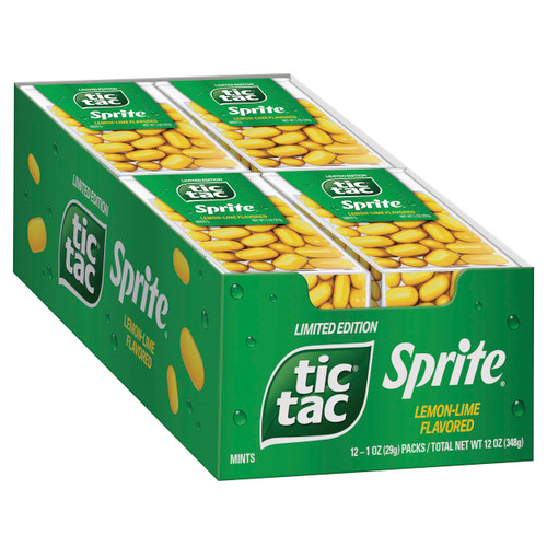 Tic Tac, Sprite Lemon-Lime-Flavored, On-The-Go Refreshment, 1 oz Each, Bulk 12 Pack Tic Tac, Sprite Lemon-Lime-Flavored, On-The-Go Refreshment, 1 oz Each, Bulk 12 Pack