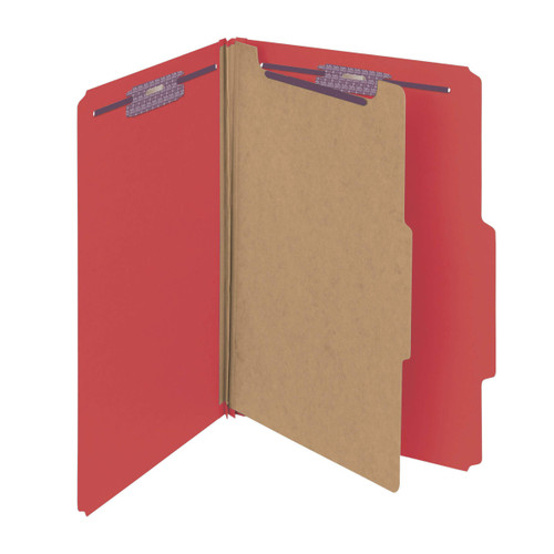 Smead Pressboard Classification File Folder with SafeSHIELD Fasteners, 1 Divider, 2" Expansion, Legal Size, Bright Red, 10 per Box (18731) Smead Pressboard Classification File Folder with SafeSHIELD Fasteners, 1 Divider, 2" Expansion, Legal Size, Bright Red, 10 per Box (18731)