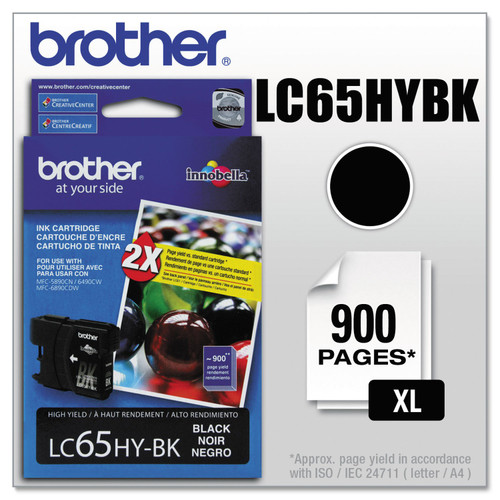 Brother Lc65hybk Innobella High-Yield Ink Cartridge, Black - in Retail Packaging