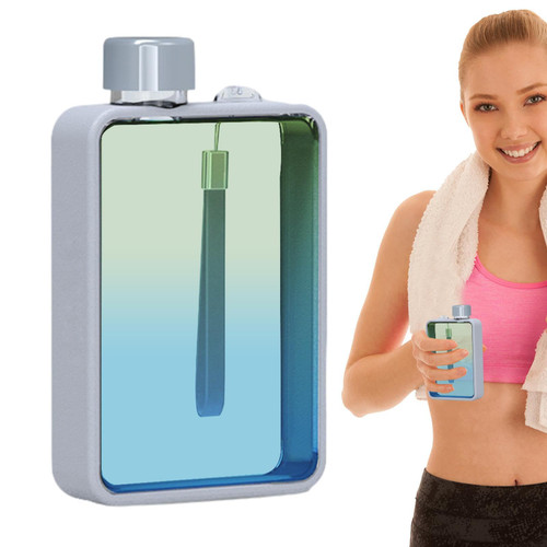 NULYUNZE Travel Water Bottle, Sports Water Bottle, Leakproof Flat Sports Travel Bottle, Portable Hiking Water Bottles for Outdoor Running Camping Cycling School