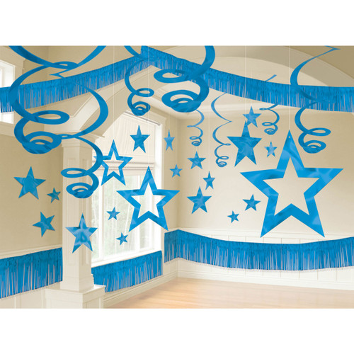 amscan Fun Giant Party Room Decorating Kit (22 Piece), Blue