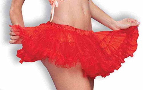 Forum Novelties Women's 10-Inch Accessory Micro Mini Crinoline, Red, One Size