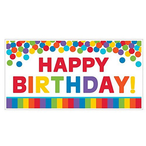 Amscan Giant Sign Banner, 65" x 33 1/2", Multicolored