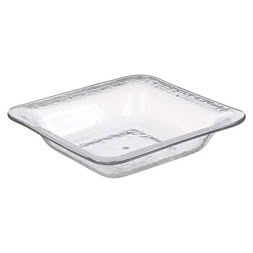 Amscan Large Hammered Square Bowl, Clear