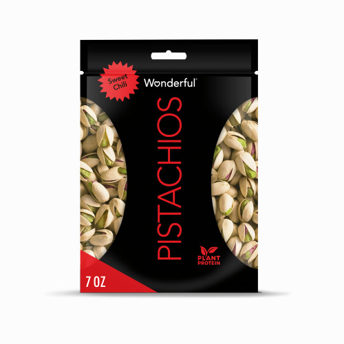 Wonderful Pistachios, In-Shell, Sweet Chili Nuts, 7oz Resealable Bag Wonderful Pistachios, In-Shell, Sweet Chili Nuts, 7oz Resealable Bag