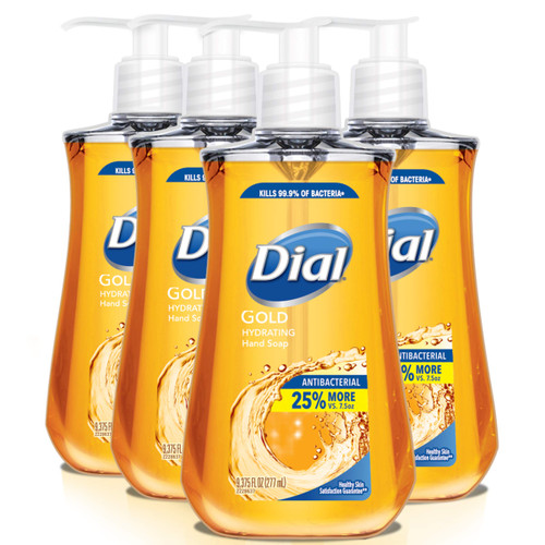 Dial Antibacterial Liquid Hand Soap, Gold, 9.375 Fluid Ounce (Pack of 4) Dial Antibacterial Liquid Hand Soap, Gold, 9.375 Fluid Ounce (Pack of 4)