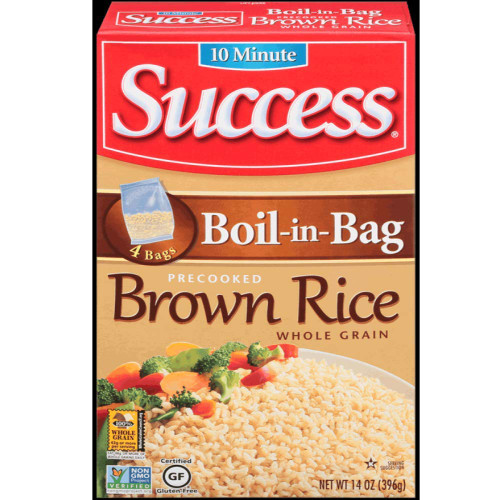 Success Boil-in-Bag Whole Grain Brown Rice 14oz (Pack of 06)