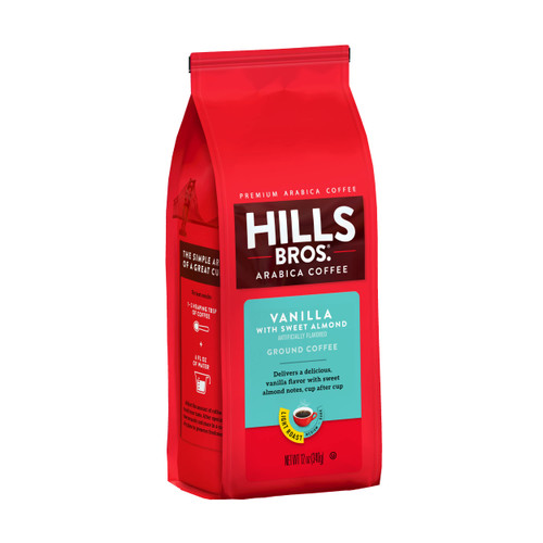 Hills Bros Vanilla With Sweet Almond Flavored Ground Coffee, Light Roast, 12 Oz Bag - Arabica Coffee Beans, Light, Full-Bodied, Smooth Coffee Hills Bros Vanilla With Sweet Almond Flavored Ground Coffee, Light Roast, 12 Oz Bag - Arabica Coffee Beans, Light, Full-Bodied, Smooth Coffee