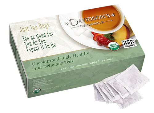 Davidson's Organics, Cacao Peppermint, 100-count Unwrapped Tea Bags