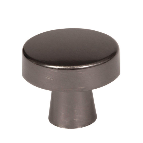 Amerock | Cabinet Knob | Gunmetal | 1-5/16 inch (33 mm) Diameter | Blackrock | 1 Pack | Drawer Knob | Cabinet Hardware