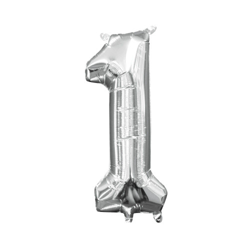 Amscan Air?Filled Letter 0" Balloons, 16", Silver
