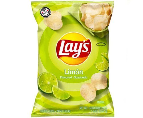 Lay's Limon Flavored Potato Chips 8oz Bags (Pack of 3)