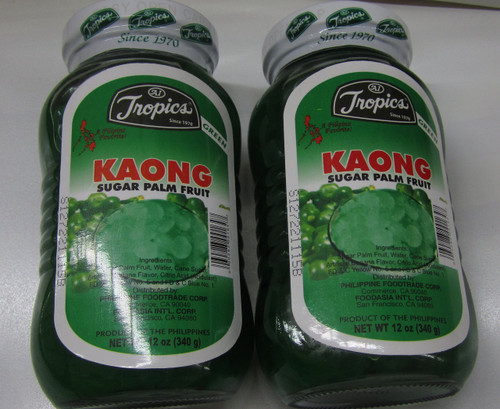 Tropics Kaong Sugar Palm Fruit Pack of Two Jars 12oz Per Jar