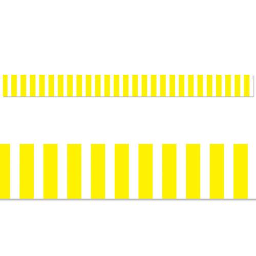 CTP Yellow Bold Stripes EZ Border for Classroom Bulletin Board Border for Classroom (Creative Teaching Press 10501)
