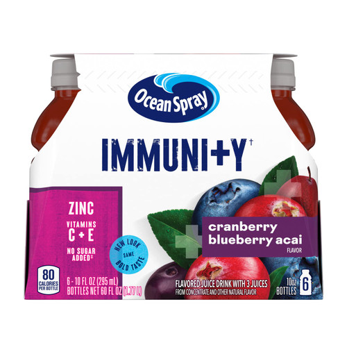 Ocean Spray Immunity Cranberry Bluberry Acai Juice, 10 Fl Oz, 6 count Ocean Spray Immunity Cranberry Bluberry Acai Juice, 10 Fl Oz, 6 count