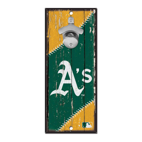 WinCraft MLB Oakland Athletics Bottle Opener5x11 Wood Sign Bottle Opener, Team Colors, 5"x11" WinCraft MLB Oakland Athletics Bottle Opener5x11 Wood Sign Bottle Opener, Team Colors, 5"x11"