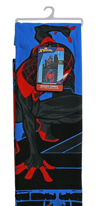 Marvel Spiderman Miles Morales Beach Towel Bath Towel - Super Soft Towel 27in x 54in