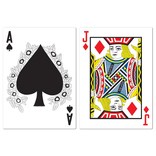 Beistle Cutouts Jumbo Blackjack Cut Outs, 25", Multicolored