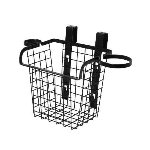 Household Essentials Over the Door Metal Vanity Basket, Black