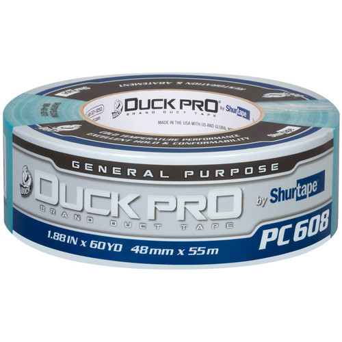Shurtape Duck Pro General Purpose Grade, Co-Extruded Abatement Duct Tape Mold and Asbestos Remediation and Abatement, 48mm x 60yd, 9.0 mil, Teal Blue, 1 Roll (105452)