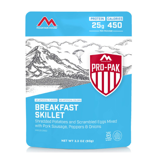Mountain House Breakfast Skillet Pro-Pak | Freeze Dried Backpacking & Camping Food | One Serving | Gluten-Free