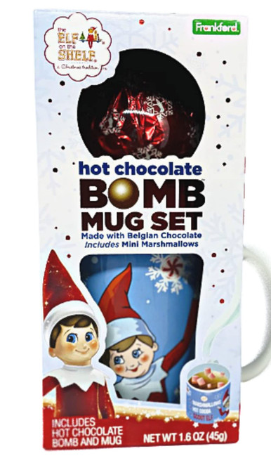 Elf on the Shelf Hot Chocolate Bomb Mug Set- Made with Belgian Chocolate and with mini Marshmallows