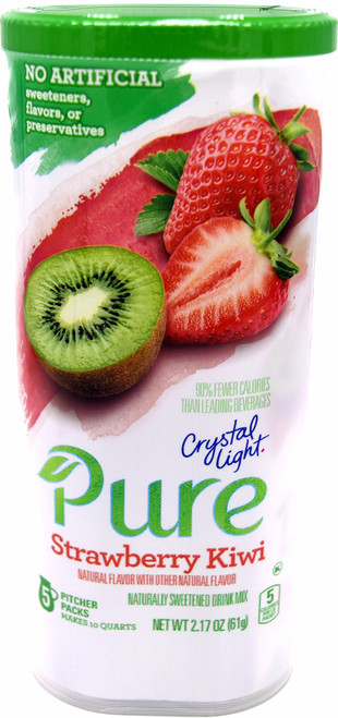 Crystal Light Pure Strawberry Kiwi Drink Mix, 10-Quart Canister (12 Canister Pack)