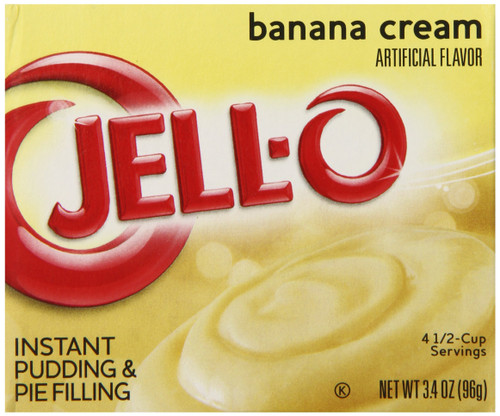 JELLO Instant Banana Cream Pie Filling Mix (3.4oz Boxes, Pack of 6)