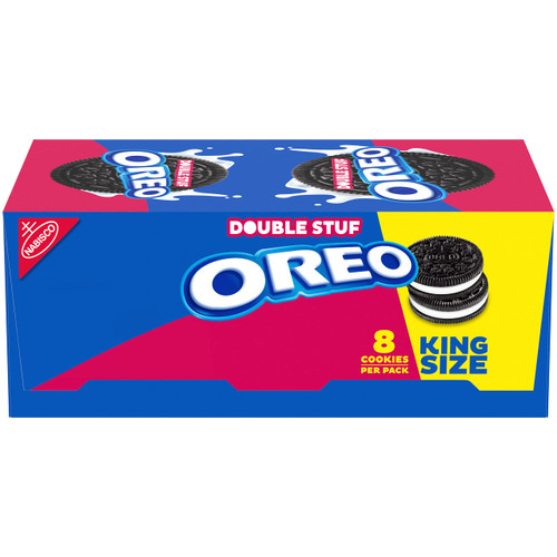 OREO Double Stuf Chocolate Sandwich Cookies, 10 King Size Snack Packs