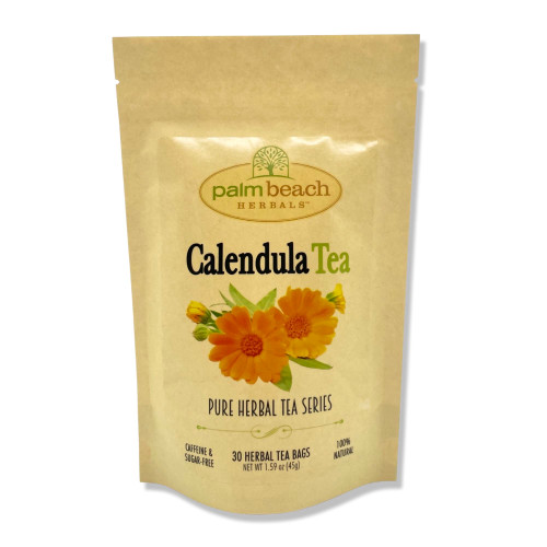 Calendula Tea - Pure Herbal Tea Series by Palm Beach Herbals (30 Tea Bags) 100% Natural